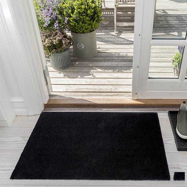 Tica Smudsmåtte - 60x90 cm. Sort - Unicolor.