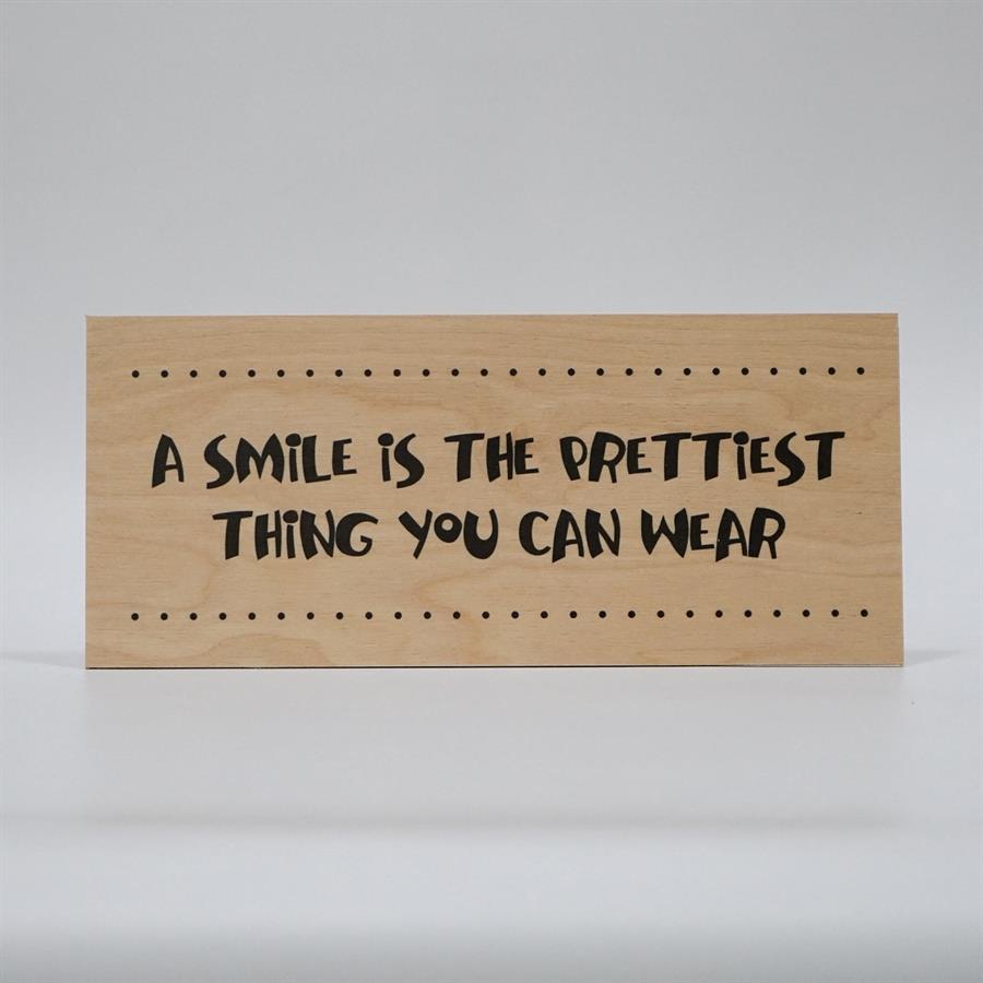Treviso Design træskilt - A smile