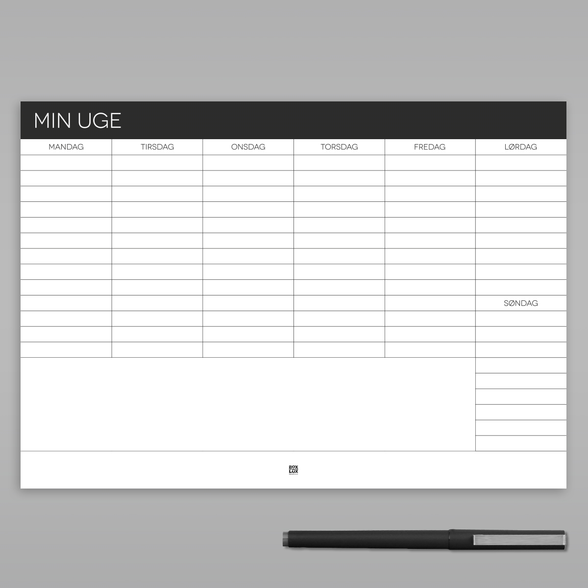 Boxdelux blok A4 - Min uge