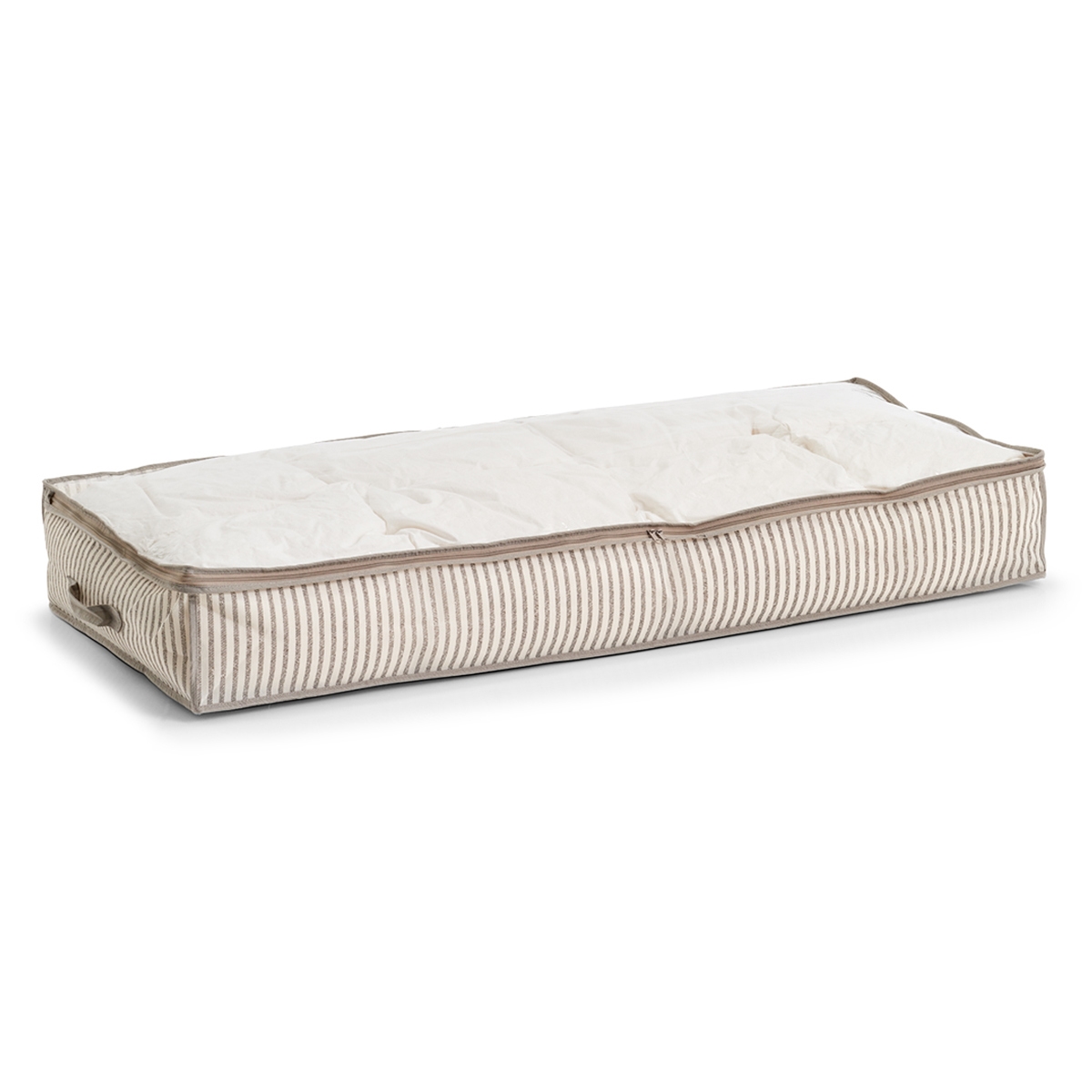 Zeller "Under bed" storage Stofkurv - "Alberte" BEIGE Stripes