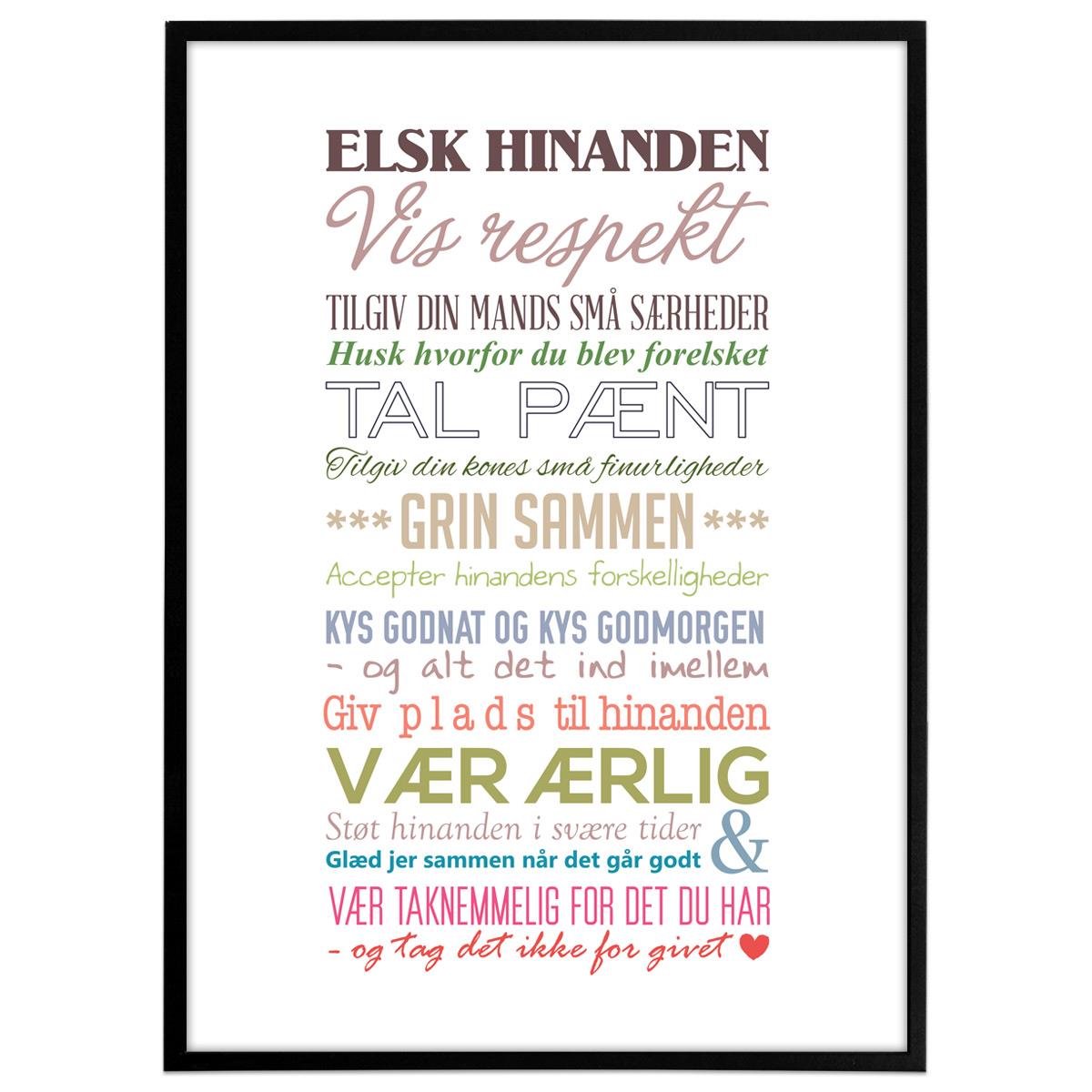 Plakat Vores kærlighed - Multicolor