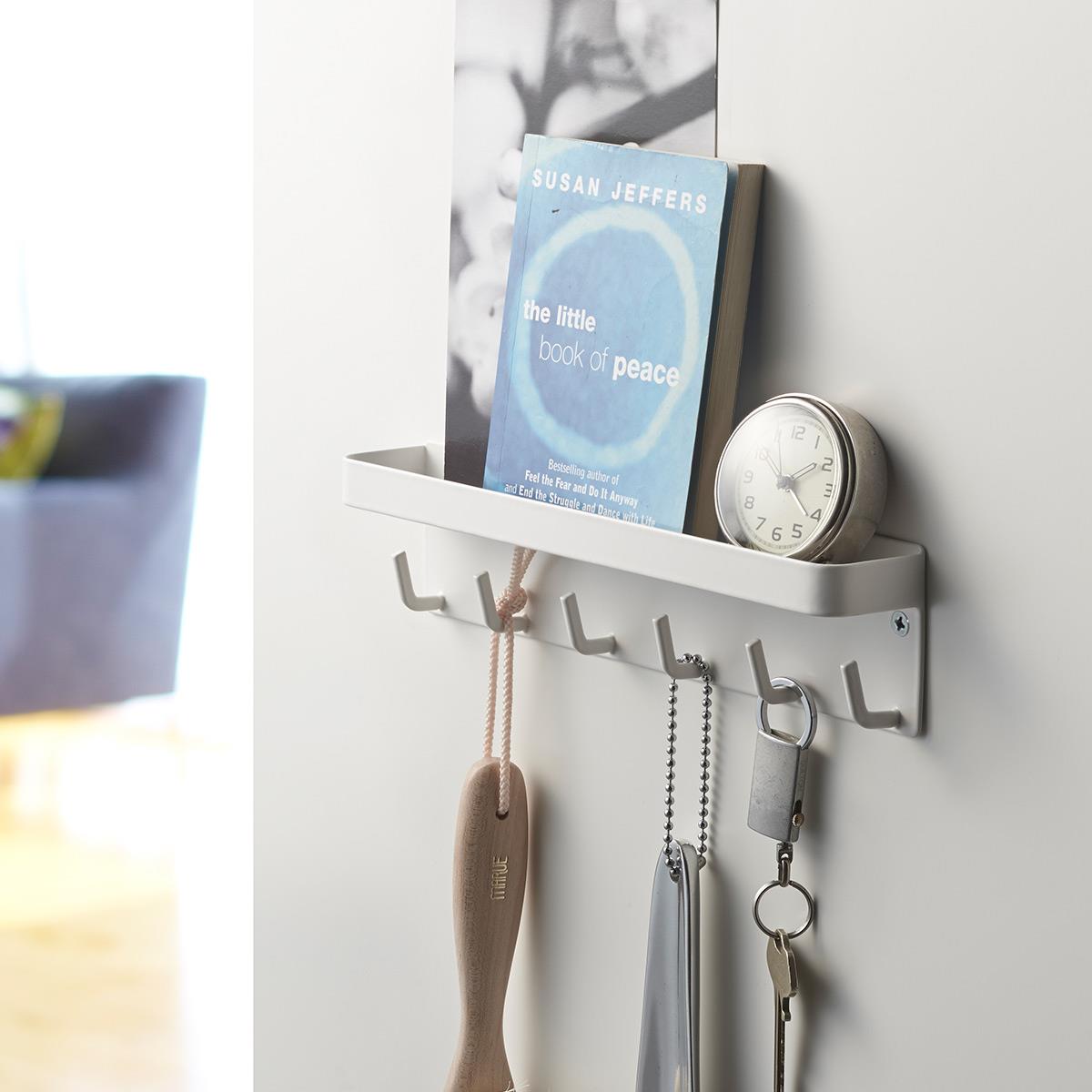 Yamazaki magnetisk nøglebræt med bakke, hvid