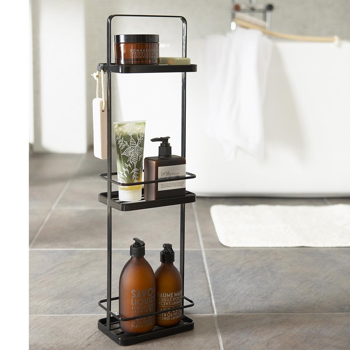 Yamazaki Hylde til badeværelset - Tower Rack, sort
