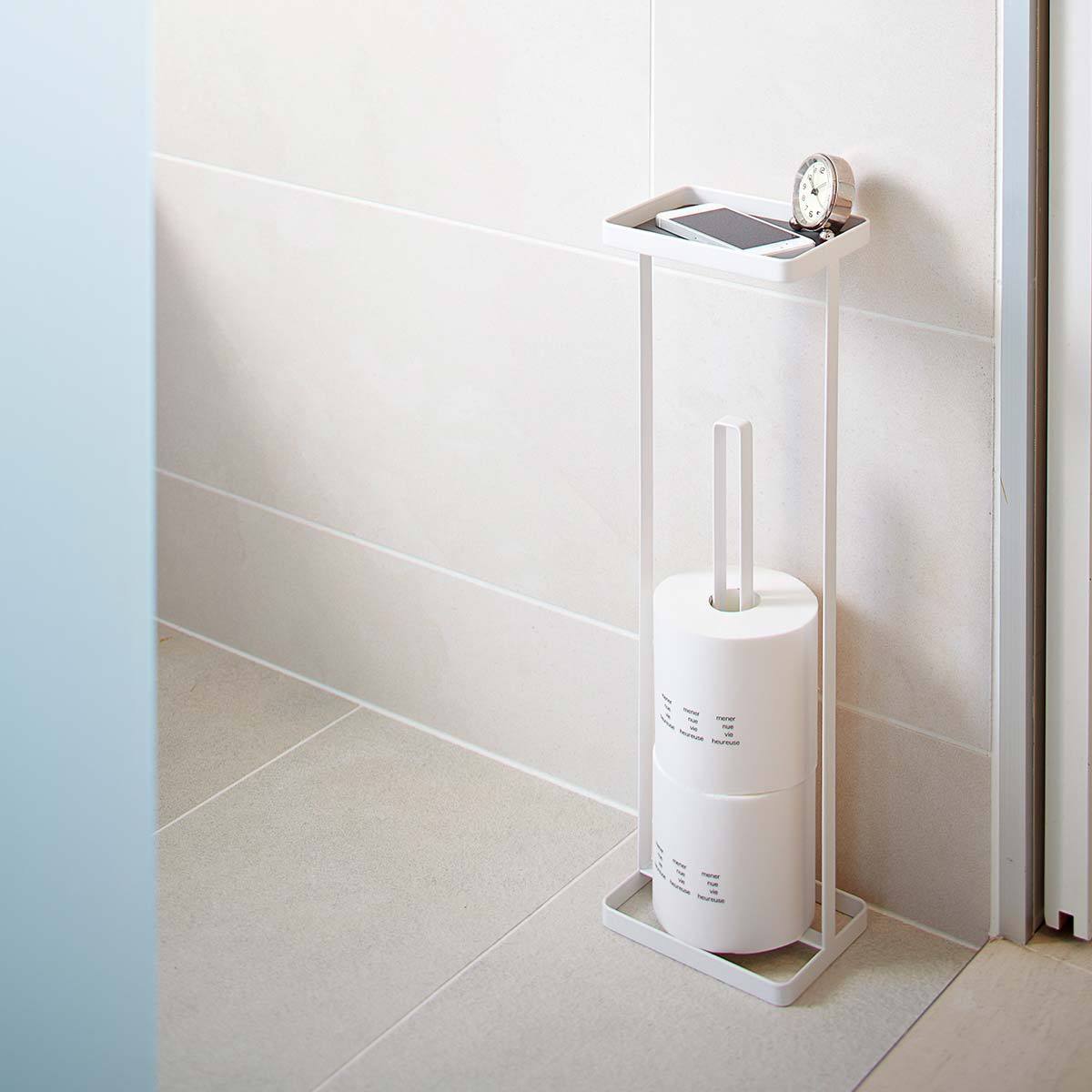 Yamazaki Tower stander til toiletpapir - Hvid