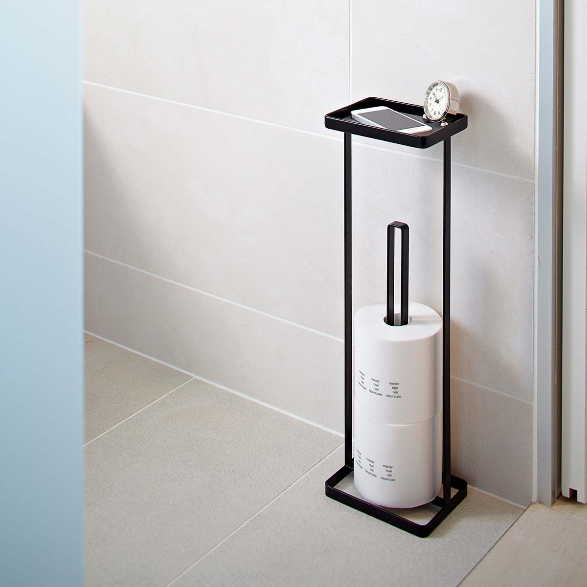Yamazaki Tower stander til toiletpapir - Sort