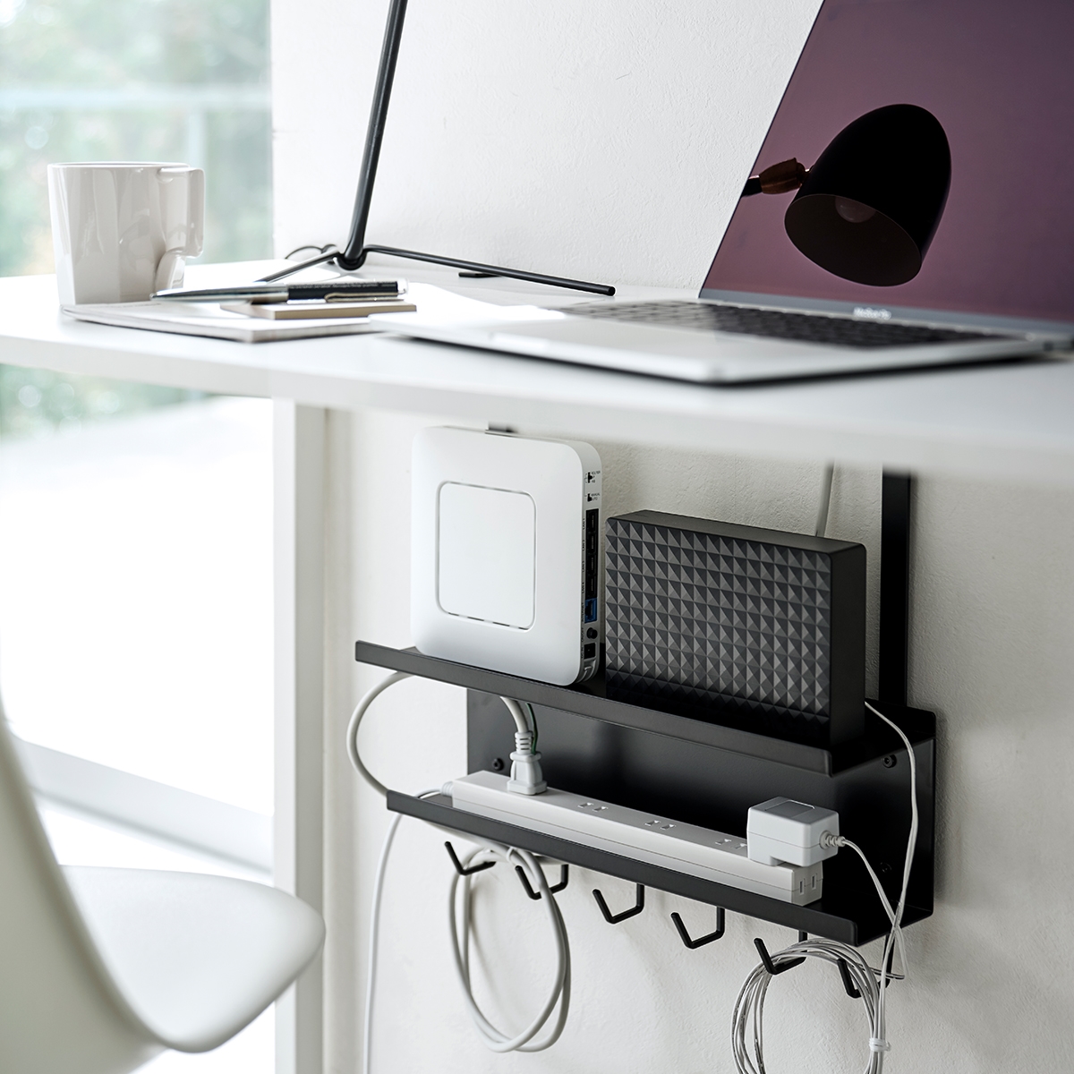 Yamazaki Kabel- og Router organiser - Sort
