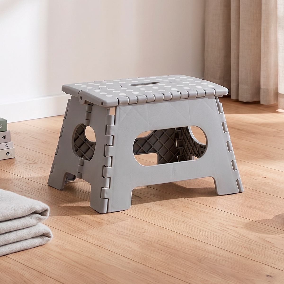Zeller Foldeskammel i Plast - 22 cm, Grå