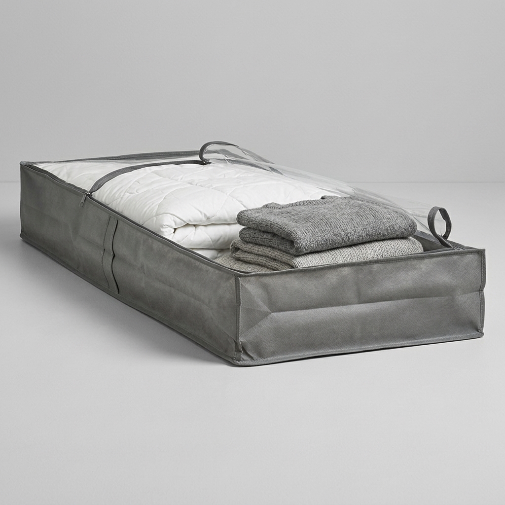 Zeller "Under bed" storage Stofkurv - GRÅ